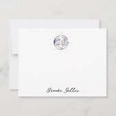 Carte De Correspondance Aquarelle à bille disco étoilée personnalisée (Devant)