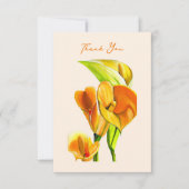 Carte De Correspondance Aquarelle à fleurs de calla (Devant)