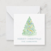 Carte De Correspondance Aquarelle Arbre de Noël Grandmillennien (Devant)