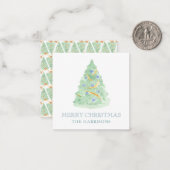 Carte De Correspondance Aquarelle Arbre de Noël Grandmillennien (Devant/Arrière en situation)