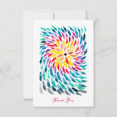 Carte De Correspondance Aquarelle arc-en-ciel spirale abstraite (Devant)