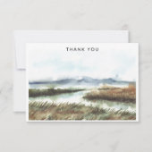 Carte De Correspondance Aquarelle Big Sky Mountains Sympathy Merci (Devant)