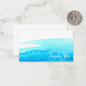 Carte De Correspondance Aquarelle bleu ciel (Devant/Arrière en situation)