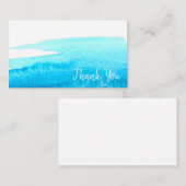 Carte De Correspondance Aquarelle bleu ciel (Devant / Derrière)