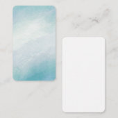 Carte De Correspondance Aquarelle bleue (Devant / Derrière)