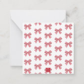 Carte De Correspondance Aquarelle Bow rayé rouge et blanc (Dos)