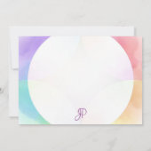 Carte De Correspondance Aquarelle calligraphie Monogramme Personnalisé (Dos)