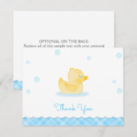 Aquarelle Caoutchouc Merci Baby shower Ducky