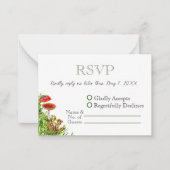 Carte De Correspondance Aquarelle Champignon & Moss Moderne RSVP (Devant)