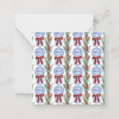 Carte De Correspondance Aquarelle Chinoiserie Plaques de Noël (Dos)