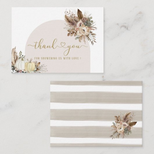 Carte De Correspondance Aquarelle Chute dans l'amour nuptiale DoucheFleur  (Devant / Derrière)