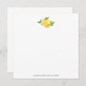 Carte De Correspondance Aquarelle Citron simple papeterie personnalisée (Devant / Derrière)