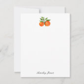 Carte De Correspondance Aquarelle Citrus Orange personnalisée (Devant)