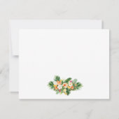 Carte De Correspondance Aquarelle Coral Flamant rose floral tropical (Dos)