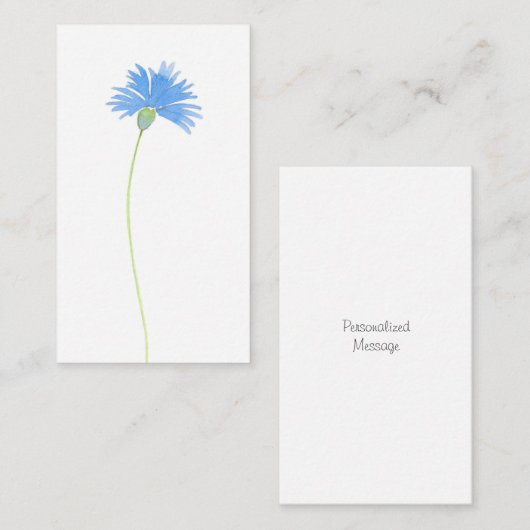 Carte De Correspondance Aquarelle Cornflower (Devant / Derrière)