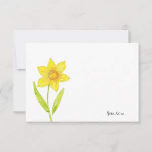 Carte De Correspondance Aquarelle Daffodique 2