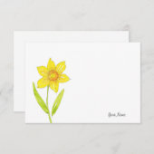 Carte De Correspondance Aquarelle Daffodique 2 (Devant / Derrière)