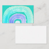 Carte De Correspondance Aquarelle d'amour bleu arc-en-ciel (Devant / Derrière)