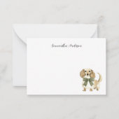 Carte De Correspondance Aquarelle de chien personnalisée (Devant)