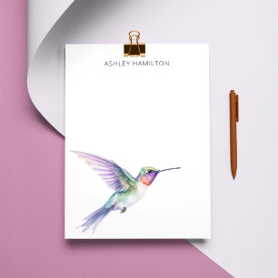 Carte De Correspondance Aquarelle de colibri personnalisée