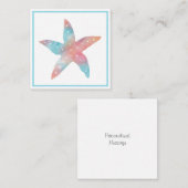 Carte De Correspondance Aquarelle de poisson d'eau Aqua Peach (Devant / Derrière)