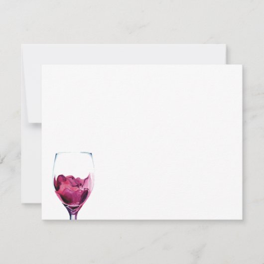 Carte De Correspondance Aquarelle de vin rouge (Devant)