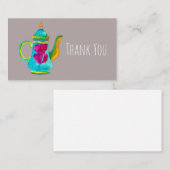 Carte De Correspondance Aquarelle de Whimsal théière turque (Devant / Derrière)