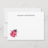 Carte De Correspondance Aquarelle dessinée à la main Ladybug Whimsical Ins (Devant)