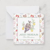 Carte De Correspondance Aquarelle Douze Jours de Noël Enceinte Cadeau (Devant)