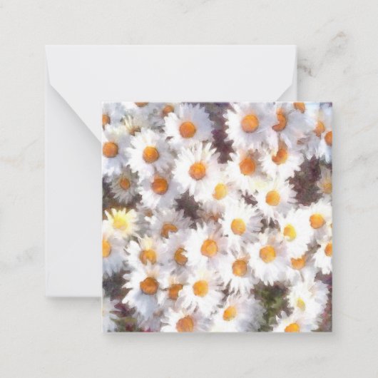 Carte De Correspondance Aquarelle du Fleur sauvage de marguerite (Devant)
