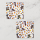 Carte De Correspondance Aquarelle du Fleur sauvage de marguerite (Devant / Derrière)