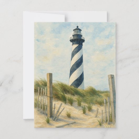 Carte De Correspondance Aquarelle du phare de Cape Hatteras (Devant)
