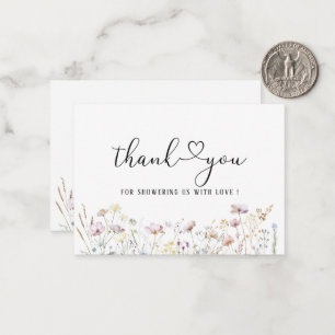 Carte De Correspondance Aquarelle Elegant Baby dans le baby shower en fleu