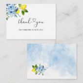 Carte De Correspondance Aquarelle Elegant Main Squeeze Douche nuptiale (Devant / Derrière)