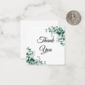 Carte De Correspondance aquarelle élégante verdure botanique merci (Devant/Arrière en situation)