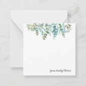 Carte De Correspondance Aquarelle Elégante Verdure - Nom personnalisé (Devant)