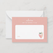 Carte De Correspondance Aquarelle estivale Fraise Conseils aux parents (Devant)