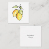 Carte De Correspondance Aquarelle et citrons d'encre (Devant / Derrière)