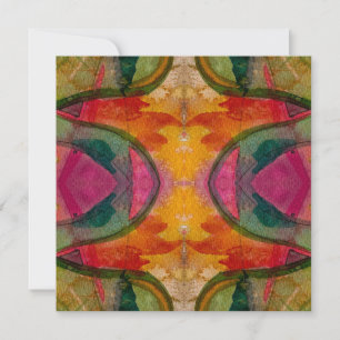 Carte De Correspondance Aquarelle Et Encre Art Expressionniste Abstrait