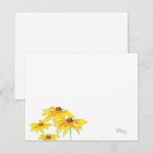 Carte De Correspondance Aquarelle et stylo noir Susan (Devant / Derrière)