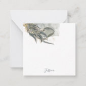 Carte De Correspondance Aquarelle Eucalyptus Verdure Feuille (Devant)