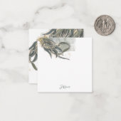 Carte De Correspondance Aquarelle Eucalyptus Verdure Feuille (Devant/Arrière en situation)