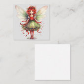 Carte De Correspondance Aquarelle Fée de Noël (Devant / Derrière)