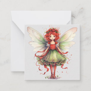 Carte De Correspondance Aquarelle Fée de Noël