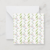 Carte De Correspondance Aquarelle Feux de Noël Garland Encascade (Dos)