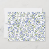 Carte de correspondance aquarelle Fleur Bleue pour (Dos)