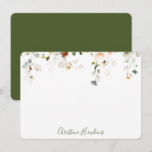 Carte De Correspondance Aquarelle fleur sauvage Plutôt Florale Personnalis