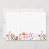 Carte De Correspondance Aquarelle Fleur sauvage printemps été (Devant)