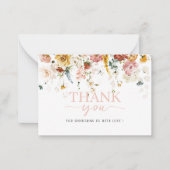 Carte De Correspondance Aquarelle fleurs bébé en fleurs merci bébé s (Devant)