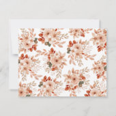 Carte De Correspondance Aquarelle Fleurs de terre cuite Feuillage Note Scr (Dos)